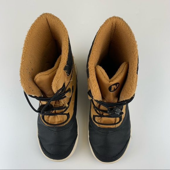 Merrell Snow Bank Boots 2.0 Waterproof Insulated Brown Quicklace Youth 2 - Picture 2 of 8